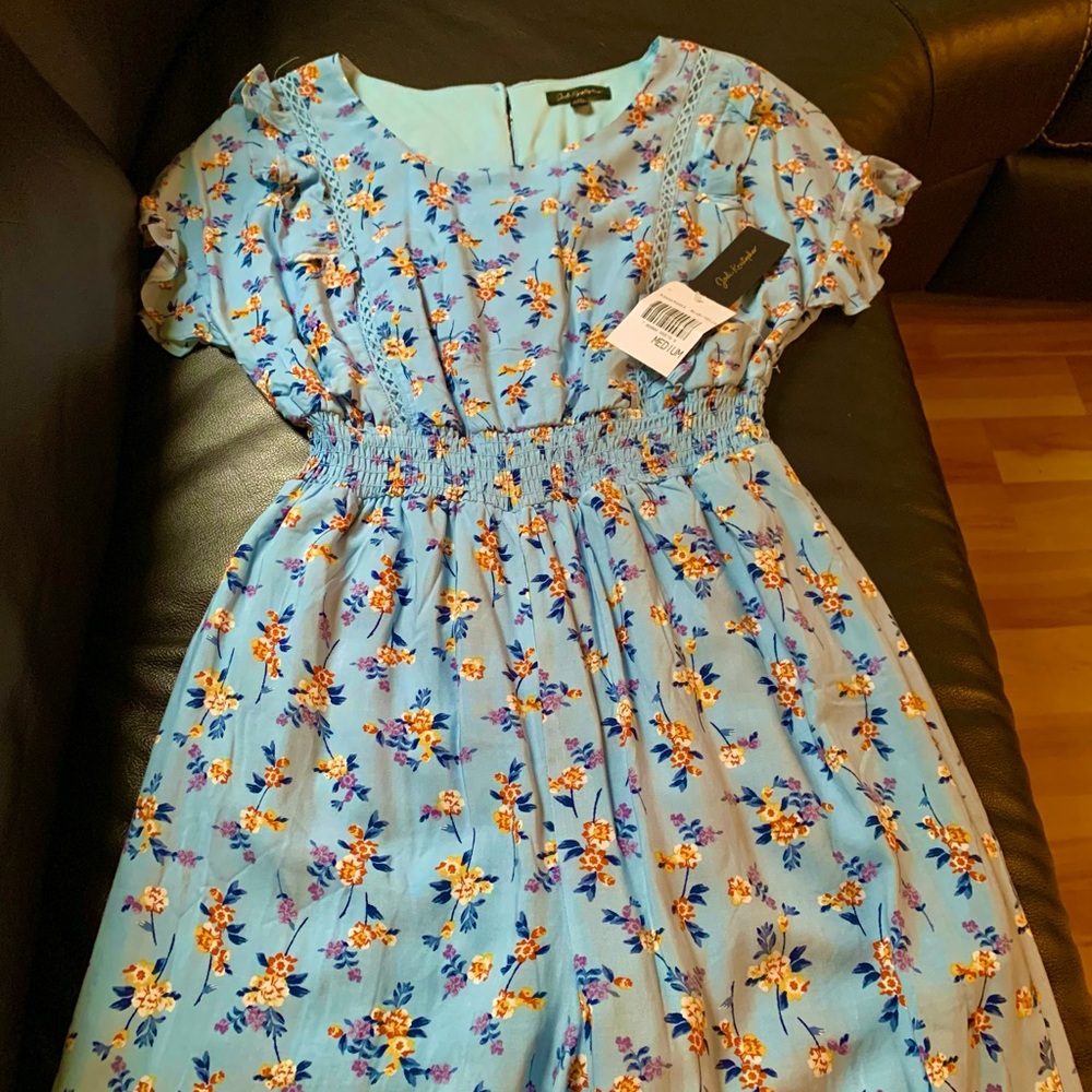 Baby Blue floral jumpsuit